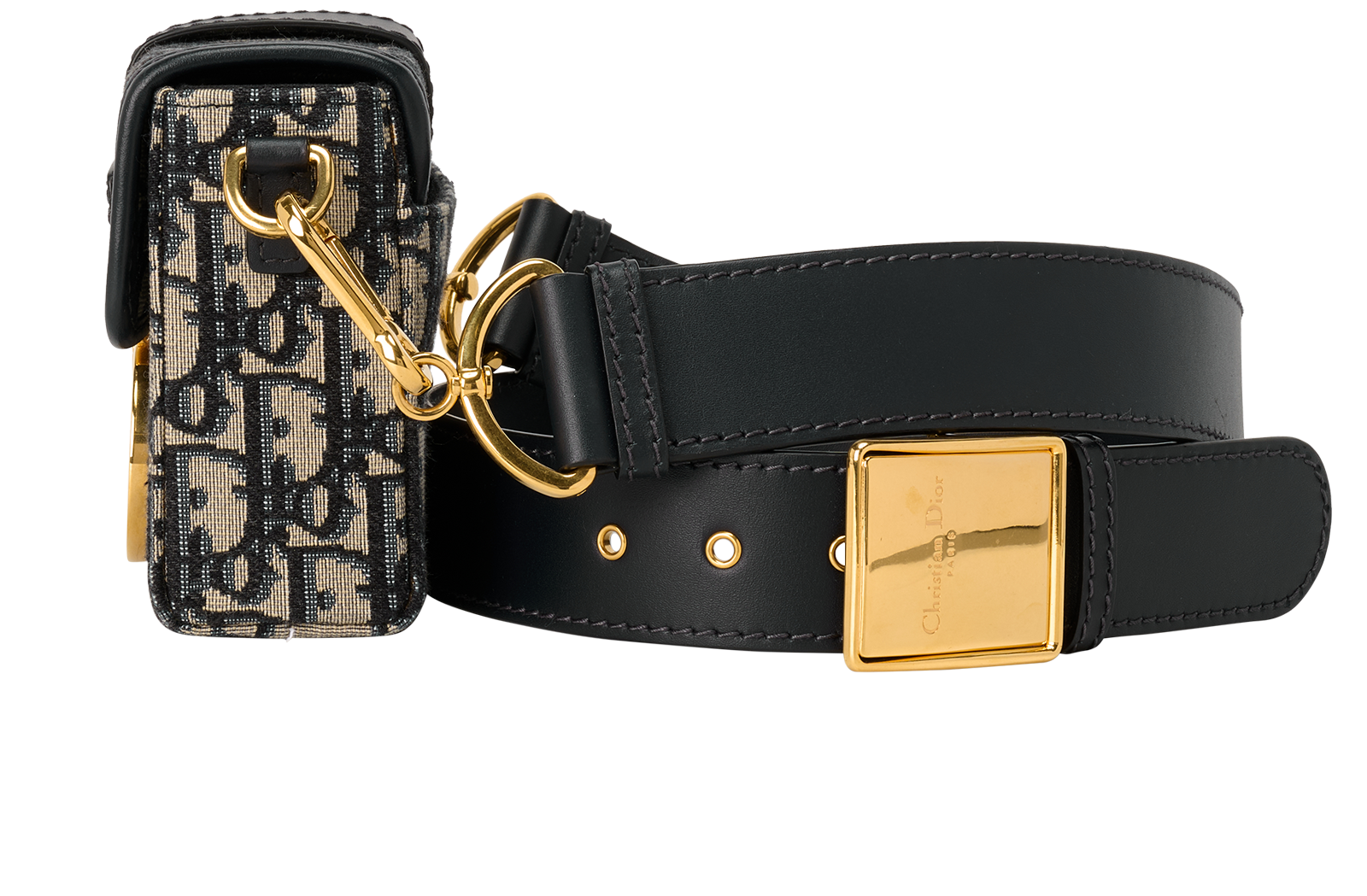 30 Montaigne Box, &pound;1,400, Handbags, Blue/Grey, Canvas/Leather, Bottom view